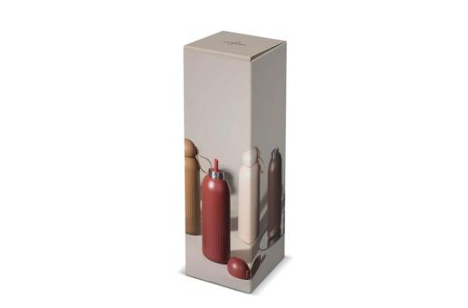 InSideOut Sagaform Tekla Stahlisolierflasche (recycelt) 500 ml Dunkelrot