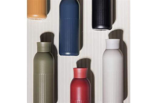 Sagaform Tekla Push steel bottle with push cap (recycled) 500 ml Green