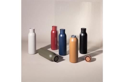 InSideOut Sagaform Tekla Push Stahlisolierflasche mit Druckverschluss (recycelt) 500 ml Beige