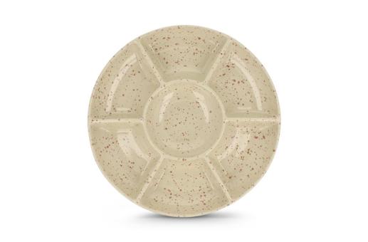 InSideOut Sagaform Ditte Keramik-Servierplatte rund 26 cm Beige