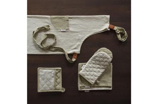 InSideOut Lord Nelson Victory Ofenhandschuh-Set, 2 Stück Limettengrün/weiß