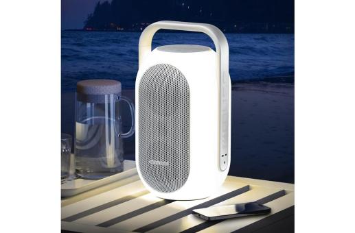 Enjoy Technology ML-625| Muse Ambient Light Bluetooth-Lautsprecher für den Innen-und Außenbereich Weiß
