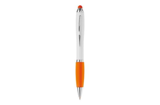 Kugelschreiber Hawaï Stylus weiß Orange/weiß