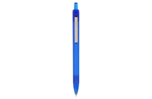 Ball pen ocean bound paper clip Transparent blue