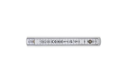 Calibrated foldable ruler 1m White