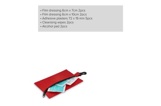 First Aid kit 13pc Denali Red