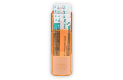 Pflasterbox mit 5 PE-Pflastern (56 × 18 mm) Orange
