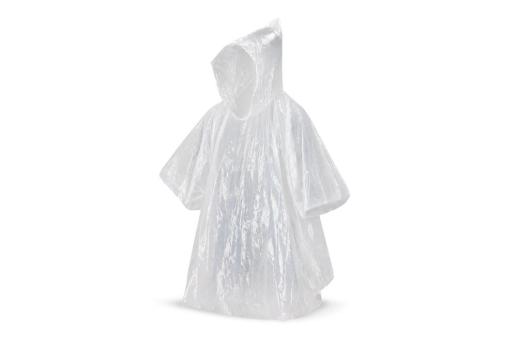 Rain poncho in a ball Aztec blue