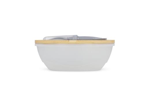 Lunchbox with bamboo lid and cutler Convoy grey