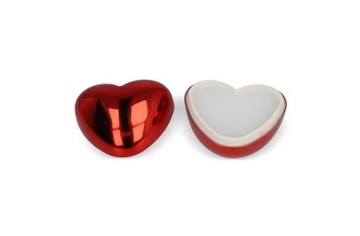 Metallic Heart Shape lipbalm Red