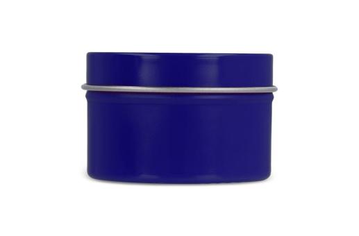 Dhyana-Duftkerze auf Pflanzenbasis in recycelter Dose Blau