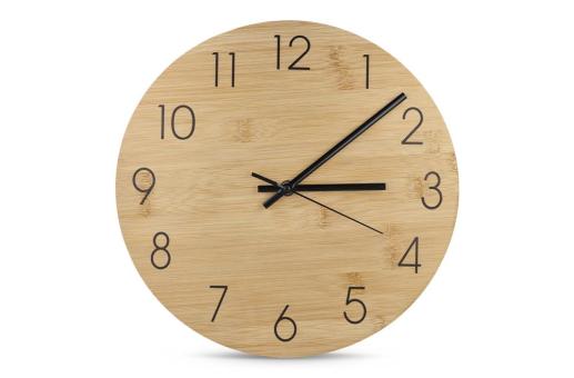 Wanduhr Bambus Natur