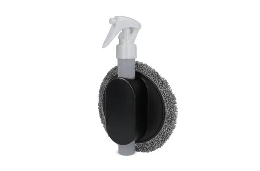 2-in-1-Spray und Reinigungstuch Schwarz