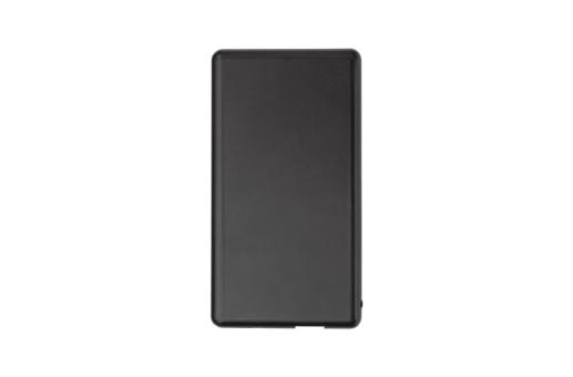 Powerbank 4000mAh mit Logo-Beleuchtung Silber/schwarz