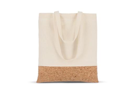 Carrier bag cotton &amp; cork 170g/m² 35 x 40cm Nature