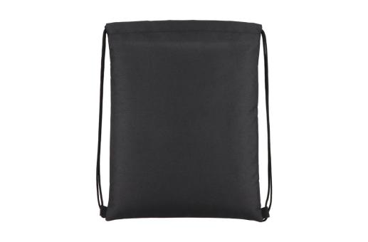 PU coated R-PET 600D Drawstring bag 33 x 42 cm Dark blue