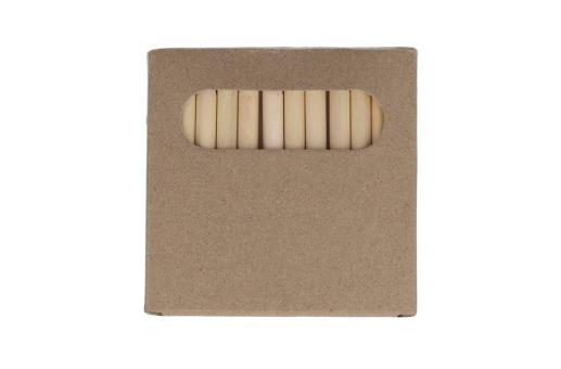 12 colouring pencils in kraft box Nature
