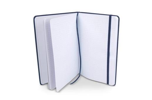 Notebook A5 PU with grid dot pages Dark blue