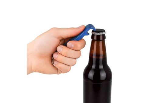 3-in-1-Flaschenöffner-Schlüsselanhänger-Einkaufswagenchip Blau