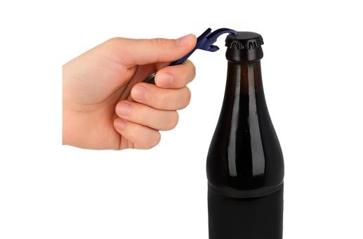 Schlüsselanhänger mit Flaschenöffner Dunkelblau