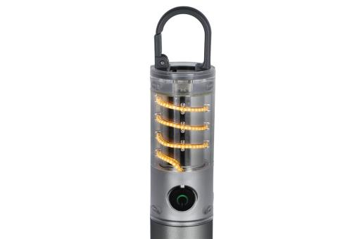 Multifunktions-Taschenlampe aus recycelten Materialien Silber