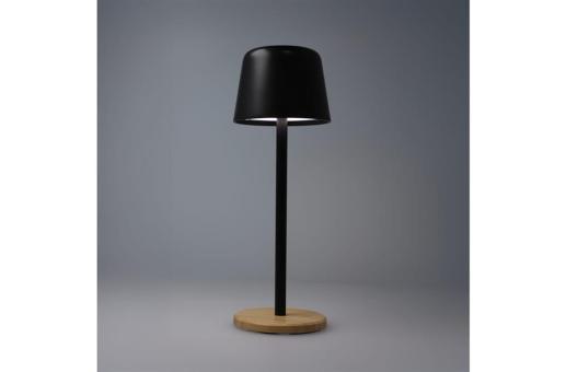 Solis Dimmbare Tischlampe mit Bambusfuß Schwarz