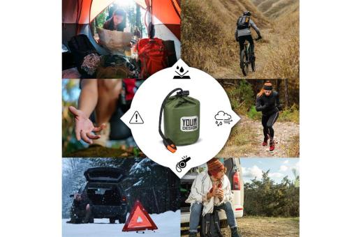 Outdoor Survival Emergency Thermal sleeping bag Green