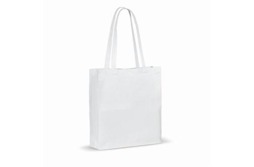 Recycled cotton bag with gusset 140g/m² 38x10x42cm 