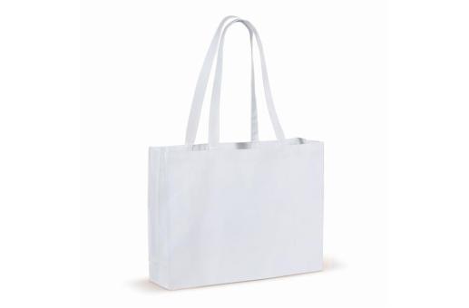 Recycled cotton bag with gusset 140g/m² 49x14x37cm 