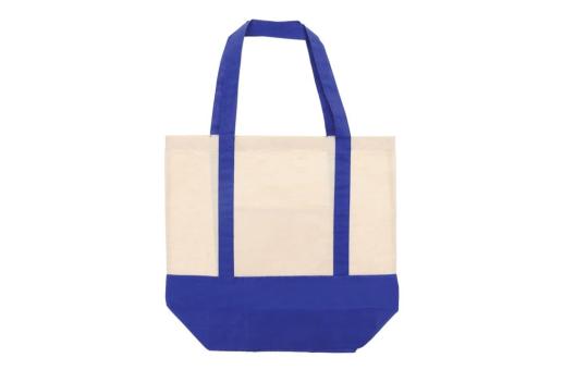 Shopping bag OEKO-TEX® cotton 140g/m² 40x10x35cm Aztec blue
