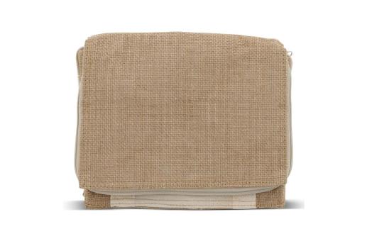 Cooler bag jute square 22x18x18cm Ecru