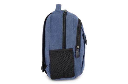 Rucksack Harper aus recyceltem Baumwoll-Canvas Dunkelblau