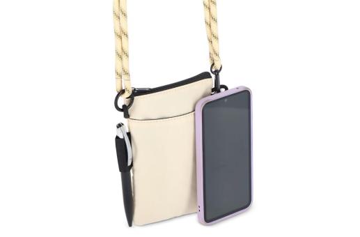 Crossbody Beutel mit Paracord Gurt Beige