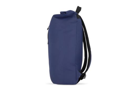 PU coat R-PET 600D rolltop backpack 20L Dark blue