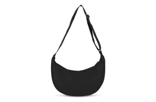 PU-beschichtete R-PET 600D Halbmond-Tragetasche Schwarz