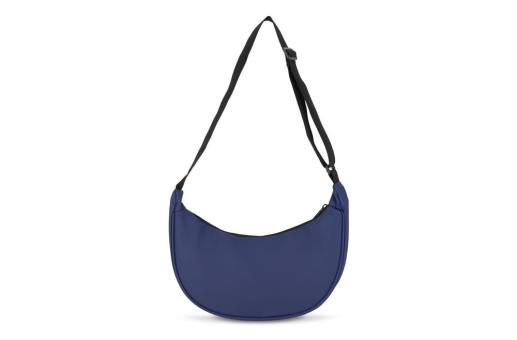 PU-coated R-PET 600D half moon sling bag 20L Dark blue