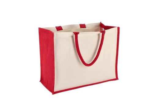 Jute/Cot bag OekoTex 42x19x32 320g Red