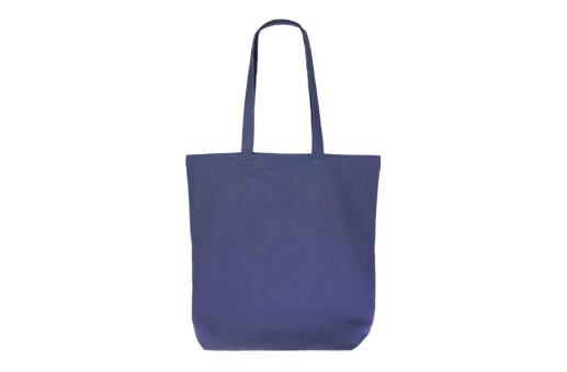 Einkaufstasche Bio-Baumwolle farbig lang 270g/m² 42x12x43 cm Dunkelblau