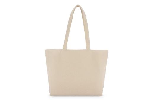 Baumwoll-Tragetasche mit Reißverschluss OEKO-TEX® 47 x 11 x 35cm 320g/m² Ecru