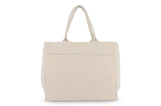 Baumwoll-Tragetasche mit Reißverschluss OEKO-TEX® 39 x 24 x 34cm 320g/m² Ecru