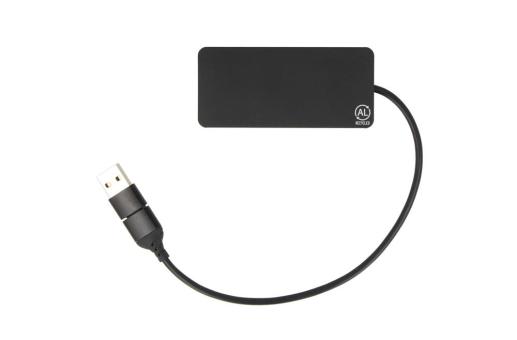 Hub aus recyceltem Aluminium Schwarz
