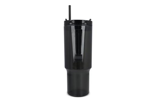 Miami mug with handle Transparent 1.2 L R-PET Transparent black