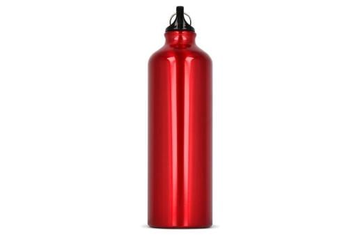 Aluminium Wasserflasche mit Karabiner 750ml Dunkelrot