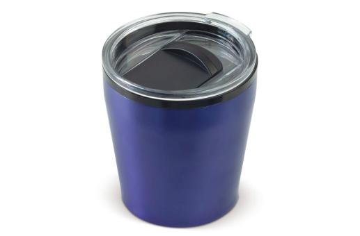 Double walled coffee mug metallic 180ml 