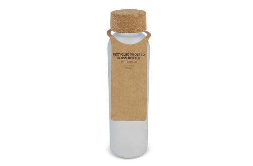 Gefrostete Glasflasche mit Korkdeckel 500ml 