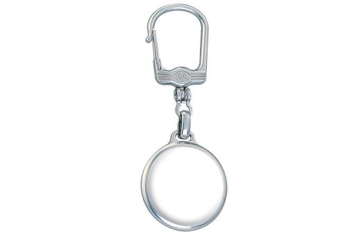 Keyring metal, round Flat silver