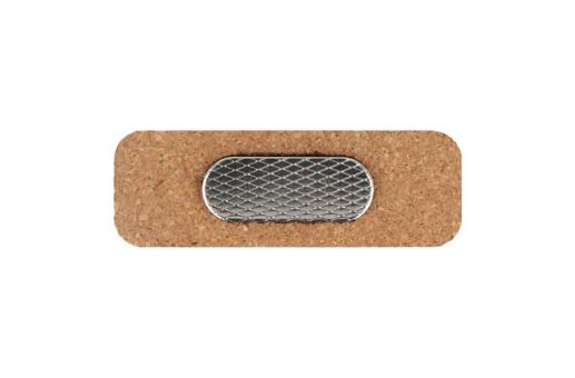 Namensschild Kork mit Magnet Natur