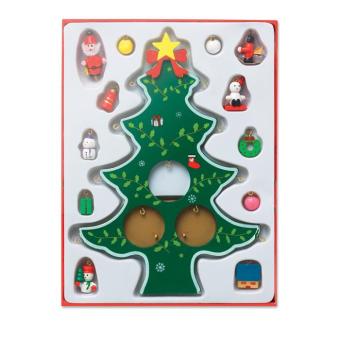 WOODTREE Wooden xmas tree decoration Green