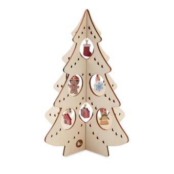 SILUETA Wooden Xmas tree decoration Timber