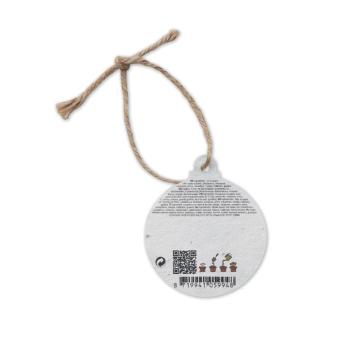 BAUSEED Seed paper Xmas ornament White